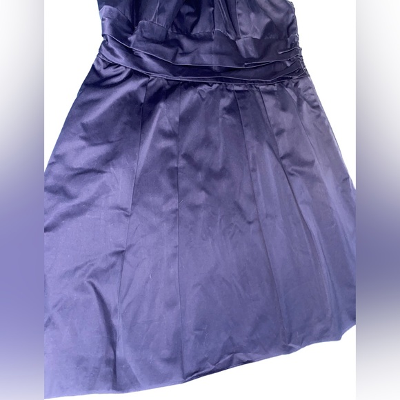 David’s Bridal Navy Blue Formal Y neck Short Bridesmaid Dress | Dress 18 - Picture 5 of 8